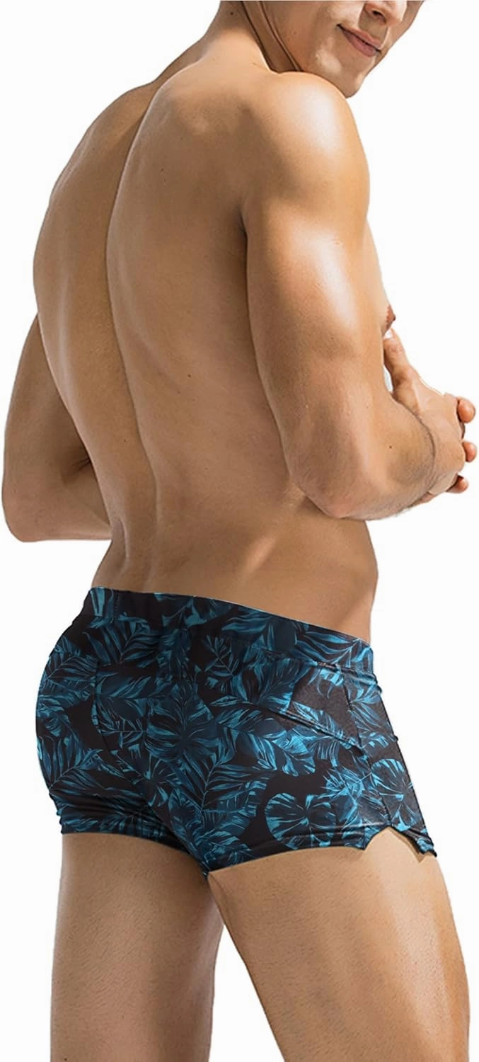 COOFANDY Mens Swim Trunks Swimwear Bathing Suit Swim Brief Square Leg Board Short S-3XL