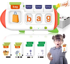 Cool Math Games & Talking Flash Cards for Toddlers 5-7 Years Old,Speech Therapy with 102 Sight Words and 56 Math Flash Cards,Sensory Toys for Kids with Autism,Ideal Gifts for Boys & Girls
