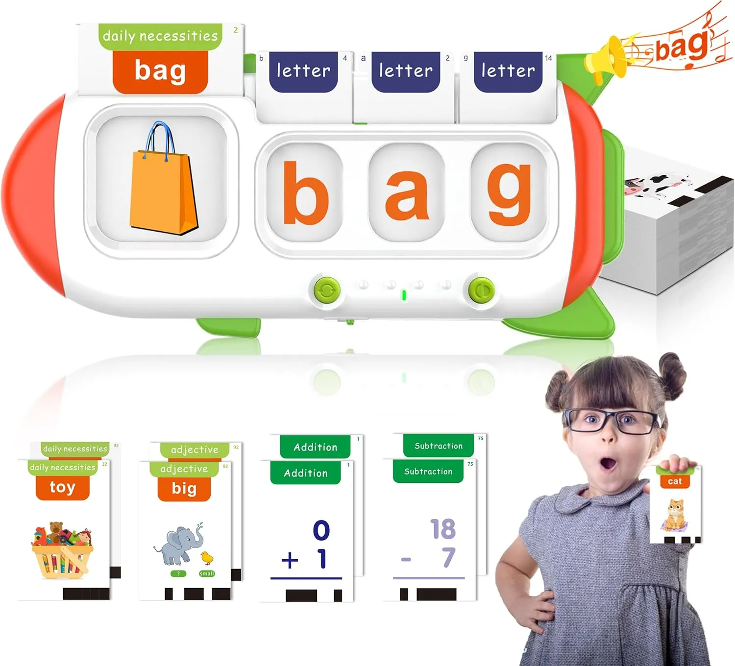 Cool Math Games & Talking Flash Cards for Toddlers 5-7 Years Old,Speech Therapy with 102 Sight Words and 56 Math Flash Cards,Sensory Toys for Kids with Autism,Ideal Gifts for Boys & Girls