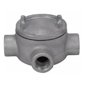 Cooper Crouse/Hinds MTL - GUAX59SA - Cooper Crouse-Hinds GUAX59SA Condulet Conduit Outlet Boxes With Cover; 1-1/2 Inch Hub, 5 Inch Cover Opening Dia, Feraloy Iron Alloy Body, Copper-Free Aluminum