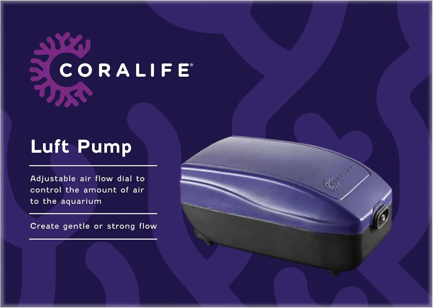 Coralife Aquarium Fish Tank Marine Salt Water or Fresh Water Luft Air Pump