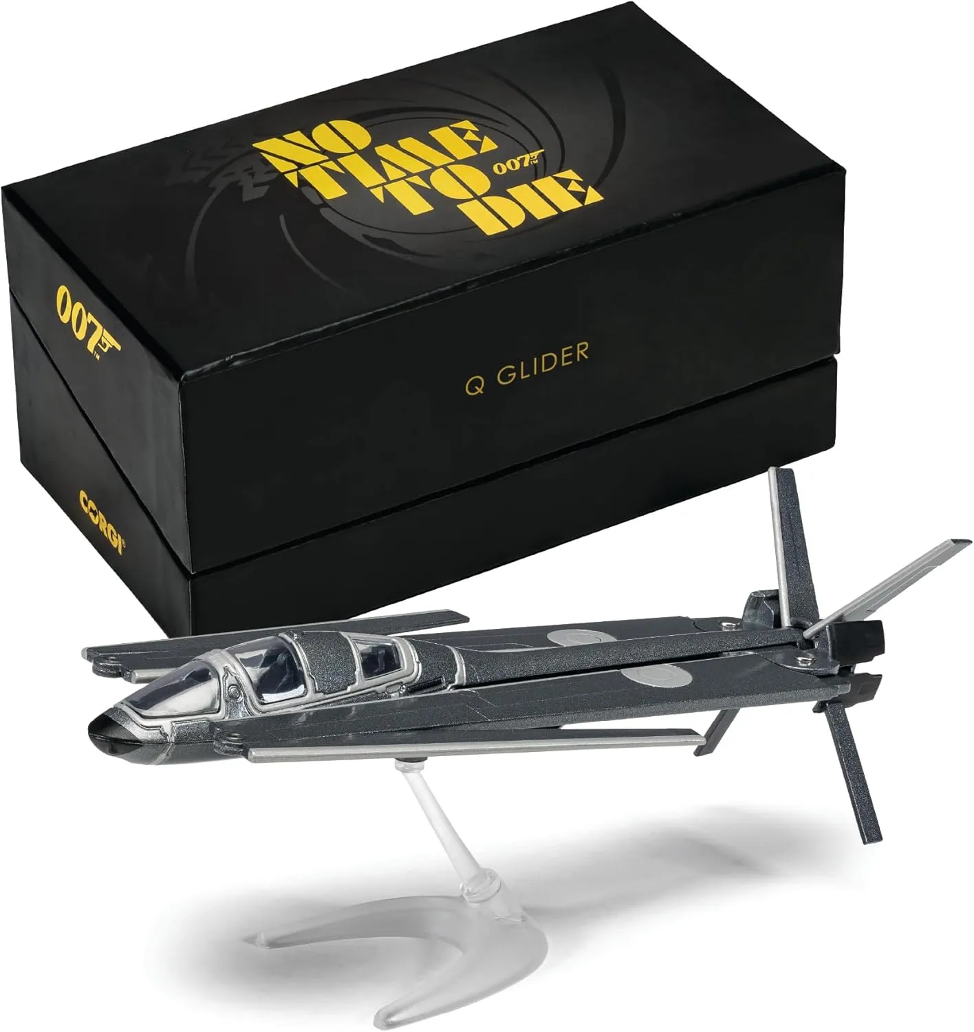Corgi CC03601 James Bond Q Glider ‘No Time to Die’ Model Airplane - Diecast Planes & Aircraft Models for Ages 14 , Die Cast Plane, Toy Airplanes - Gift for Young Aviation Fans, Birthday Gifts for Him