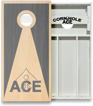 CornholeAce Inverse Triangle Series All Weather Pro Cornhole Board Set - Waterproof 4x2 Regulation Size, Made in USA, Triple Wide Legs, 3/4" PVC, Official Tournament Boards, Outdoor Ready (2 Boards)