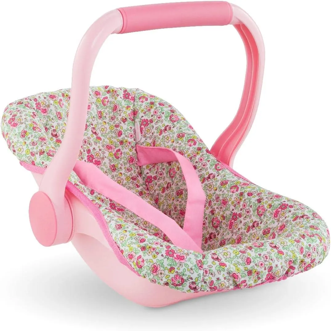 Corolle Baby Doll Carrier and Bed with Rotating Handle and Straps - Mon Grand Poupon Accessories fit 14" and 17" Dolls, for Kids Ages 3 Years and up, Floral