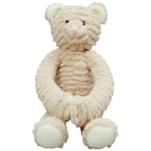 C.R. Gibson Little Hugs Bear Stuffy Toy for Babies, 5" W x 4" L x 18", Multicolor