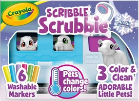 Crayola Scribble Scrubbie Pets Arctic Snow Explorer, Color & Wash Creative Toy, Gift for Kids, Age 3, 4, 5, 6