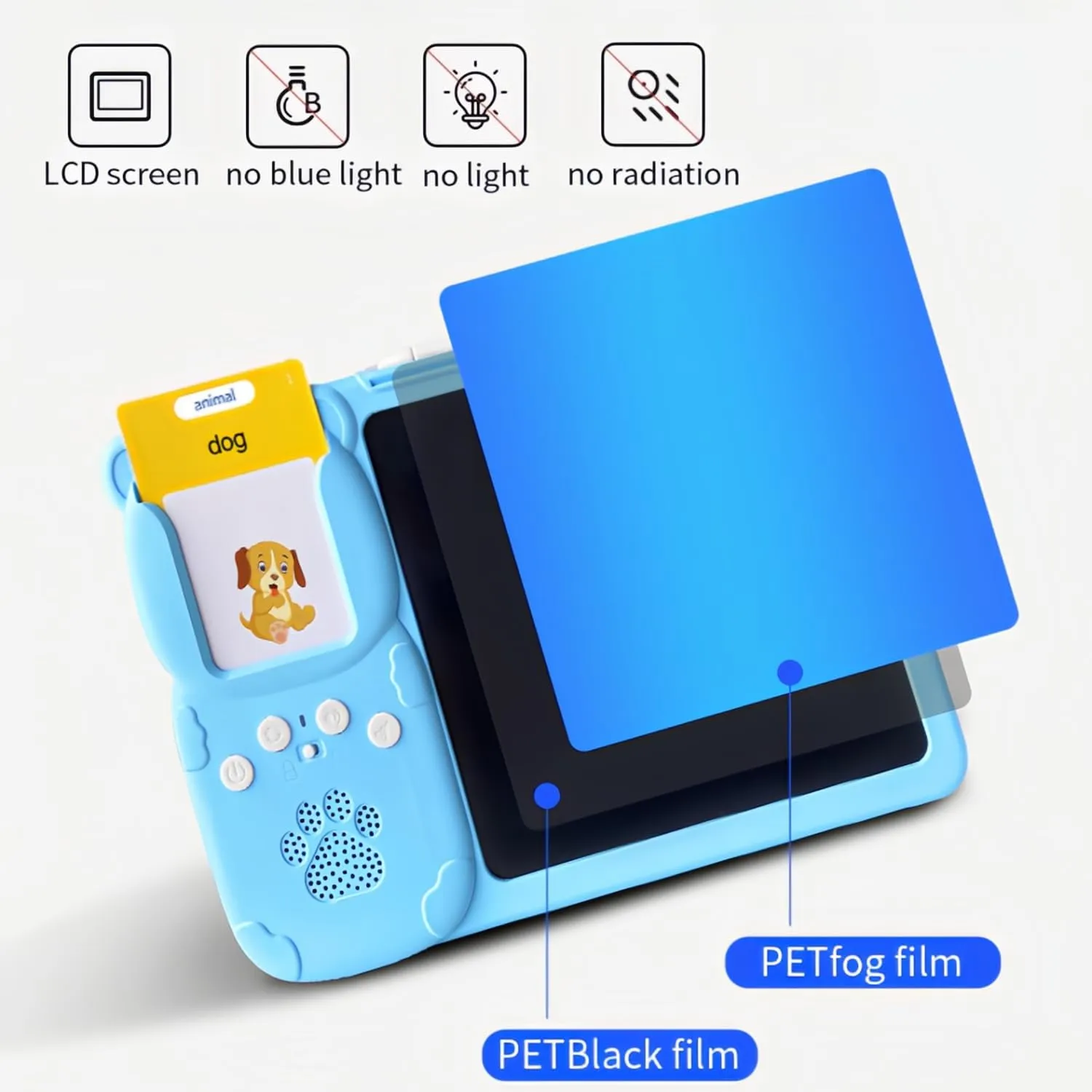 Croeve Talking Tablet, LED Writing Tablet for Kids, 2-in-1 Voice Pad & Drawing Pad, Magic Doodle Board Drawing for Kids Electronic Writing Board (1 PCS Pink, 510 Words)