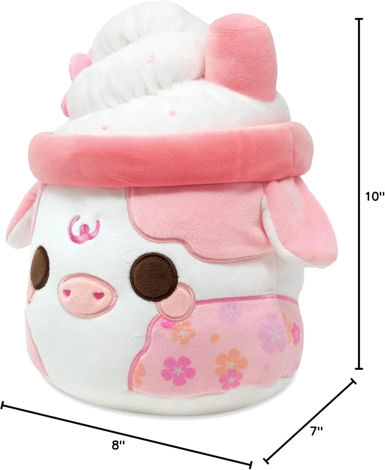 Cuddle Barn - Sakura Mooshake | Super Soft Cute Kawaii Cow Dessert Drink Collectible Stuffed Animal Plush Toy, 11 inches