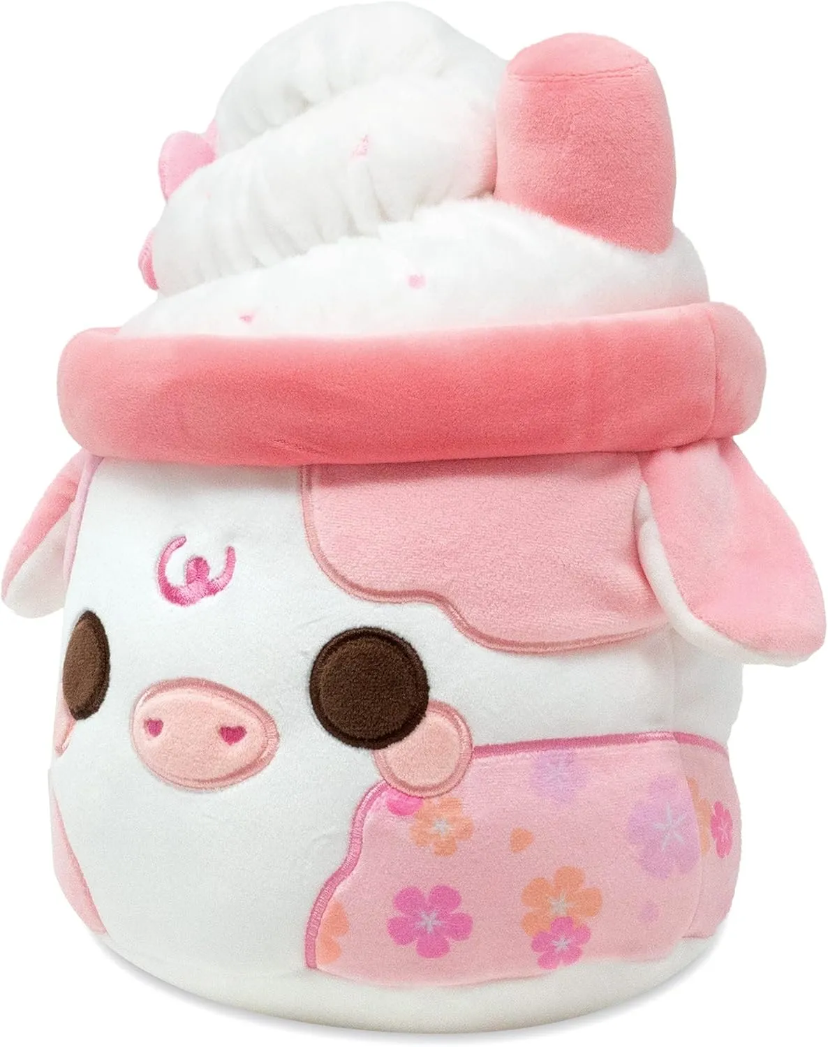 Cuddle Barn - Sakura Mooshake | Super Soft Cute Kawaii Cow Dessert Drink Collectible Stuffed Animal Plush Toy, 11 inches