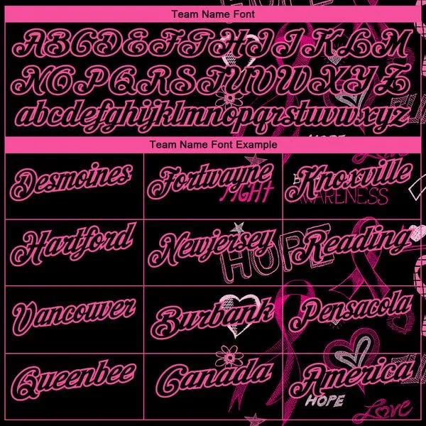 Customize Name,Custom Jersey, Polo Sport, Black Pink 3D Pink Ribbon Breast Cancer Awareness Month Women