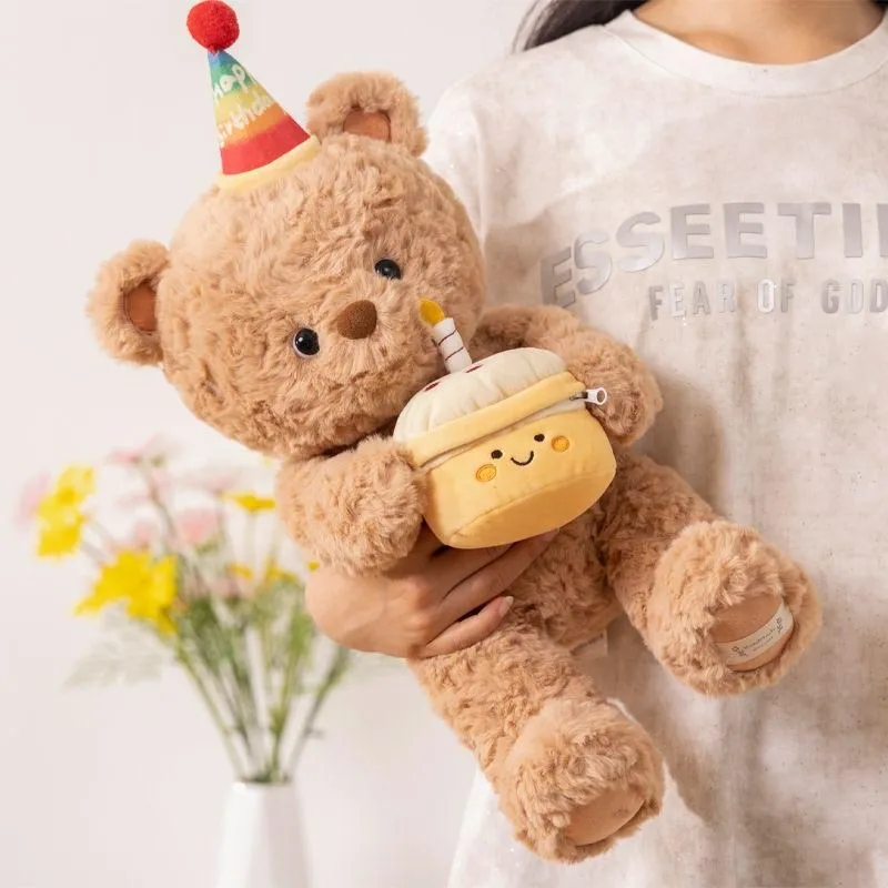 Cute Birthday Bear Fox Plush
