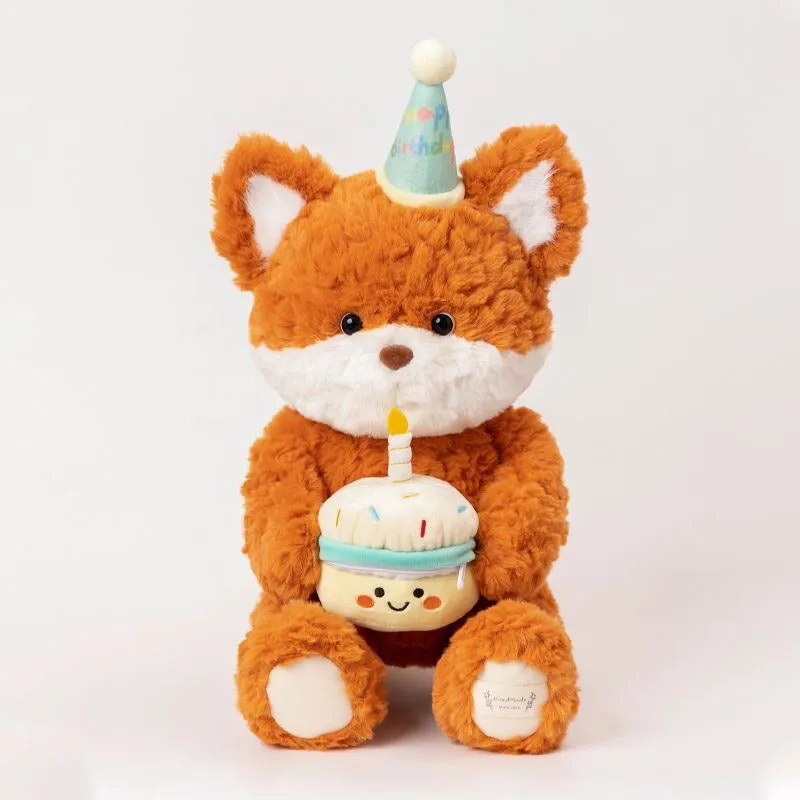 Cute Birthday Bear Fox Plush