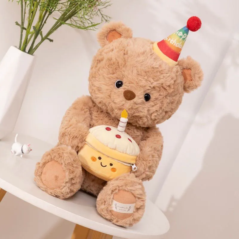 Cute Birthday Bear Fox Plush