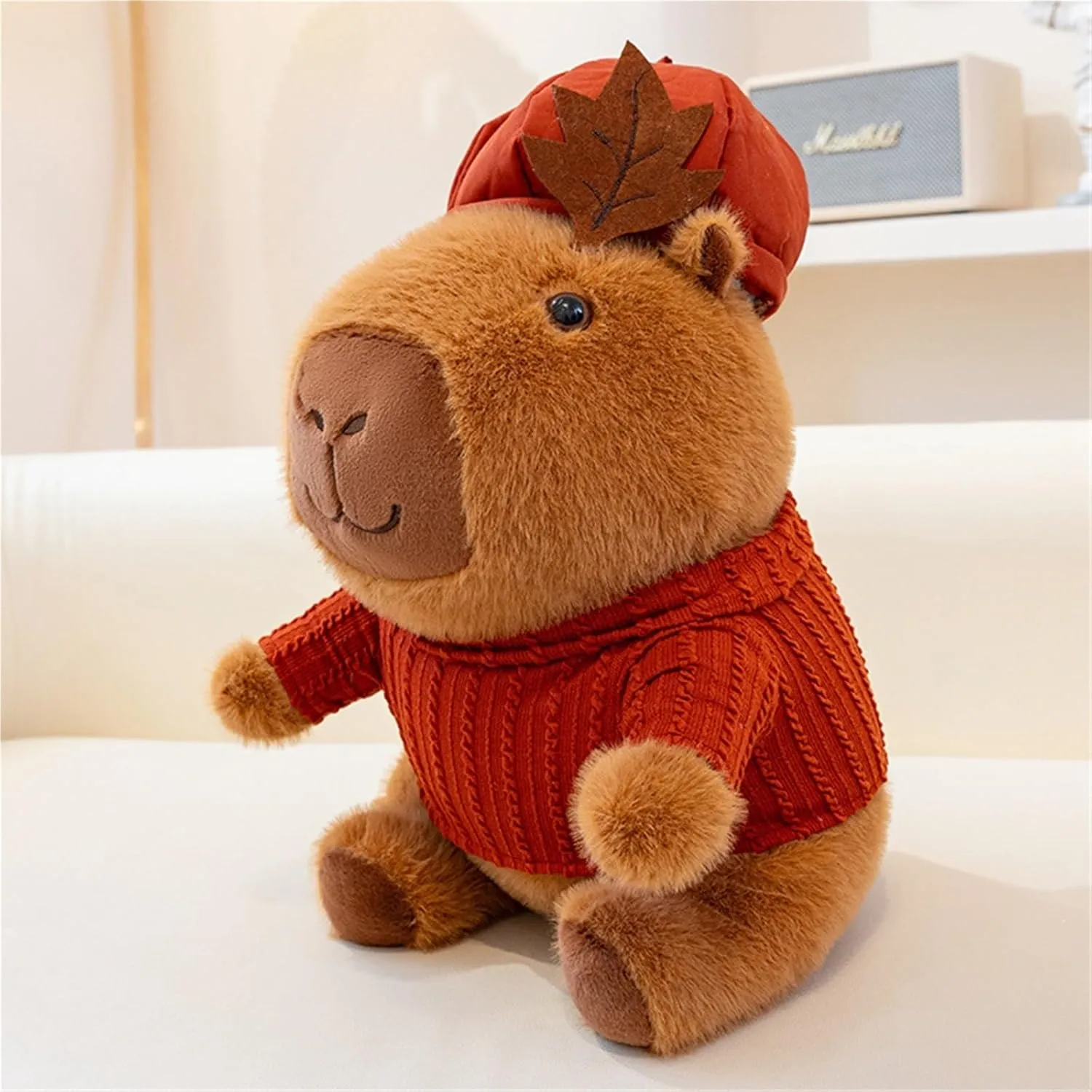 Cute Capybara Plush, Dressed Capybara Plush Toy, Kawaii Capybara Stuffed Animals Toy, Birthday Gift for Boys and Girls(Red)
