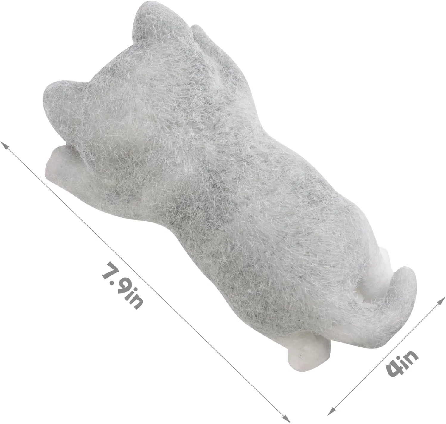 Cute Cat DIY Squishy Toy,Cat Squishies Stress Ball,Cats Squeeze Toys,Simulation Cats Doll Toys Cute Kitty Toys,8 Inch Squeeze Toy(White Gray)