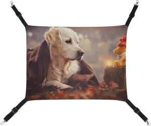Cute Labrador Funny Pattern Hanging Cat Bed Soft Breathable Pet Hammock for Cage Pet Sleeper for Kitten Ferret Puppy Rabbit