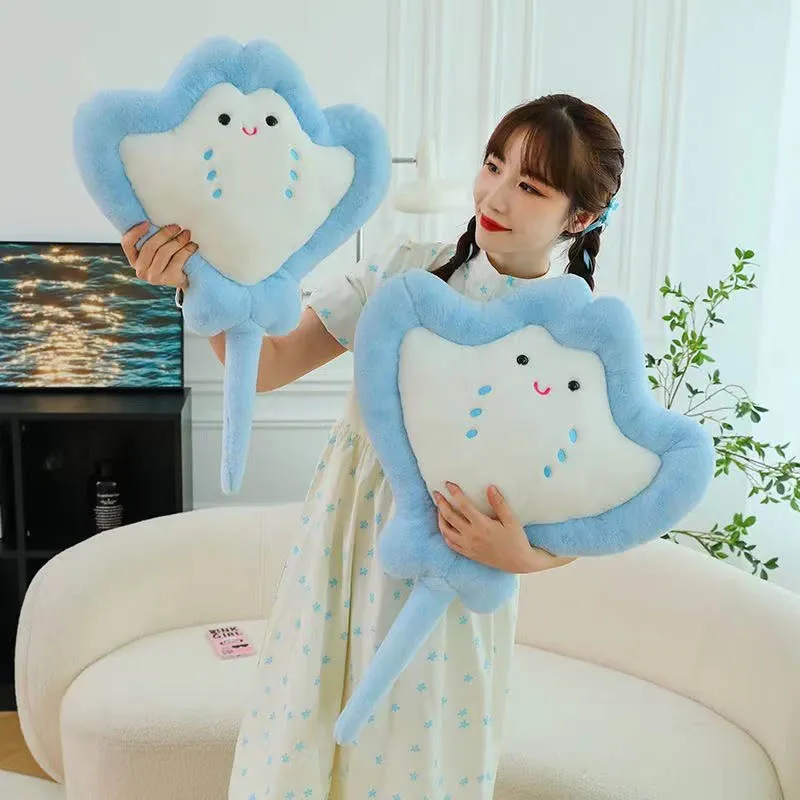 Cute Manta Ray Stuffed Animal Plush Cushion