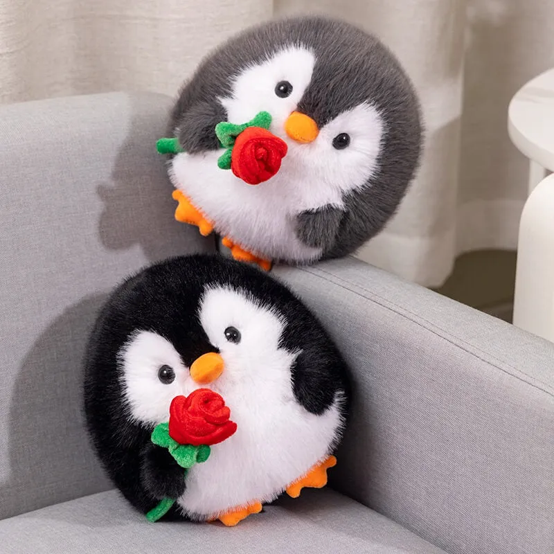 Cute Rose Penguin Plush Toy