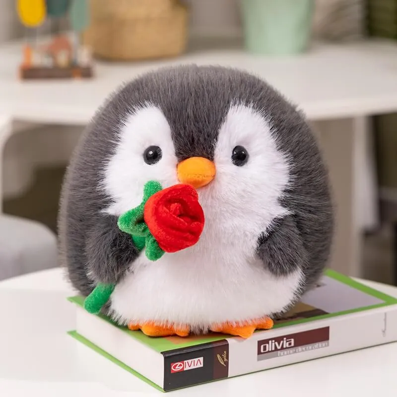 Cute Rose Penguin Plush Toy