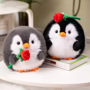 Cute Rose Penguin Plush Toy