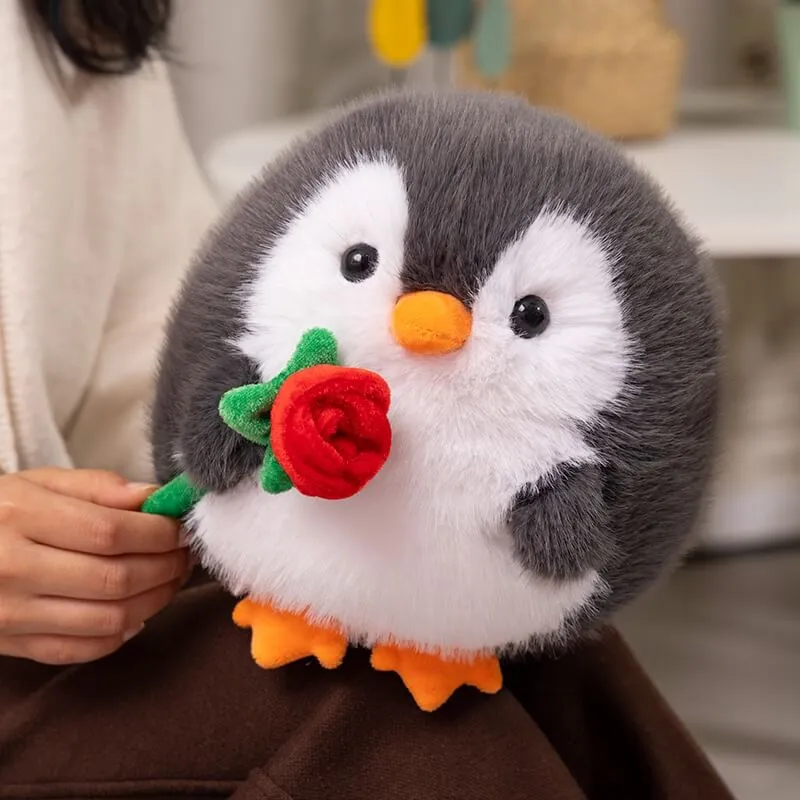 Cute Rose Penguin Plush Toy