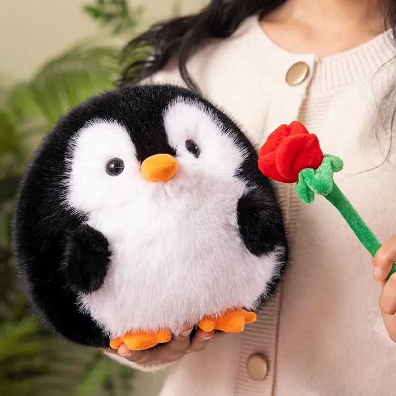 Cute Rose Penguin Plush Toy
