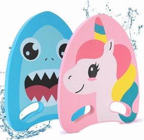 Cute Swimming Aid Kickboard - Swim Training Auxiliary Board, with Handrail Holes, for Beginners Children Practising Summer Pool Party