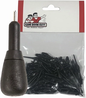 Dart Soft Tip Remover Extractor Tool and 100 2BA Black Dart Tips