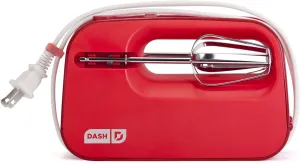 Dash SmartStore™ Compact Hand Mixer Electric for Whipping   Mixing Cookies, Brownies, Cakes, Dough, Batters, Meringues & More, 3 Speed, 150-Watt - Red