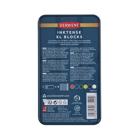 Derwent Inktense XL Blocks Tin of 6