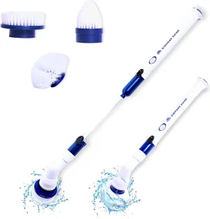 Diamond Shine Turbo Scrubber - Electric Spin Scrubber - Rotary Powered Scrubbing Brush - Grout, Tile, Floors, Bathtubs, Showers, Sinks, Toilets - 3 Brush Heads