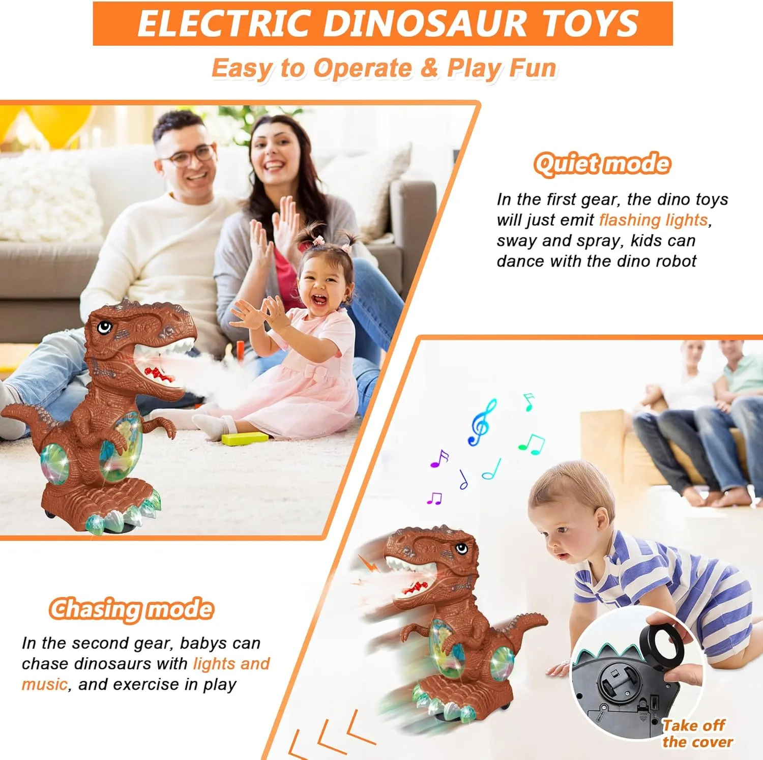Dinosaur Toys for Kids 2-4 Year Old Boy,Roar Music and Lights Toddler Toy for Boys Girls Age 1-3,Moving Dino Baby Toy with Mist Spray,Electric Dinosaur Toy for Kids 3-5 Easter Christmas Birthday Gifts