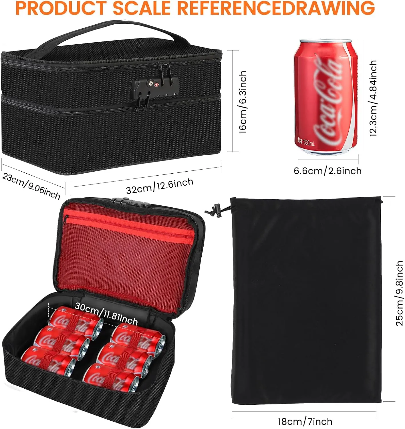 Discreet Lockable Storage Toy Bag Box Organizer Container
