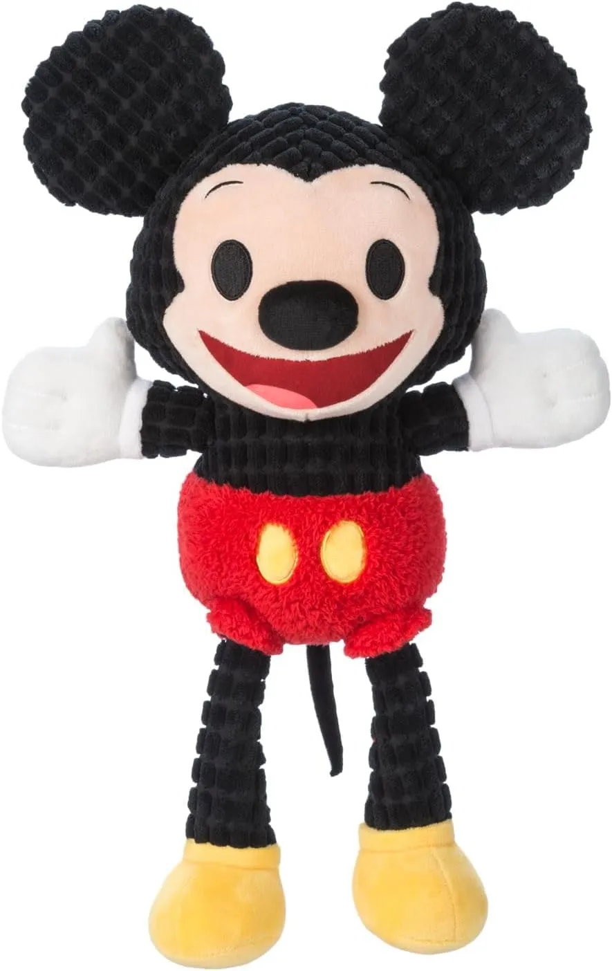 Disney Store Official Blissful Buddies Fidget Plush - Mickey Mouse Stuffed Animal with Embroidered Details, Pull Arms & Legs - Textured Plush Figure Toys for Kids