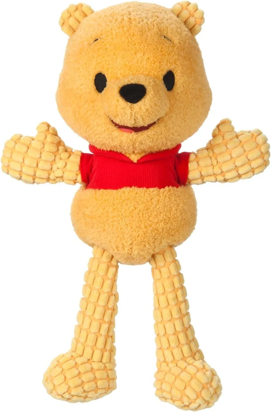 Disney Store Official Blissful Buddies Fidget Plush - Winnie The Pooh Stuffed Animal with Embroidered Details, Pull Arms & Legs - Textured Plush Figure Toys for Kids