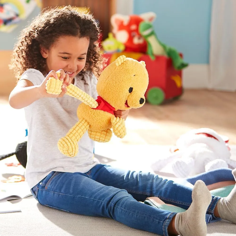 Disney Store Official Blissful Buddies Fidget Plush - Winnie The Pooh Stuffed Animal with Embroidered Details, Pull Arms & Legs - Textured Plush Figure Toys for Kids