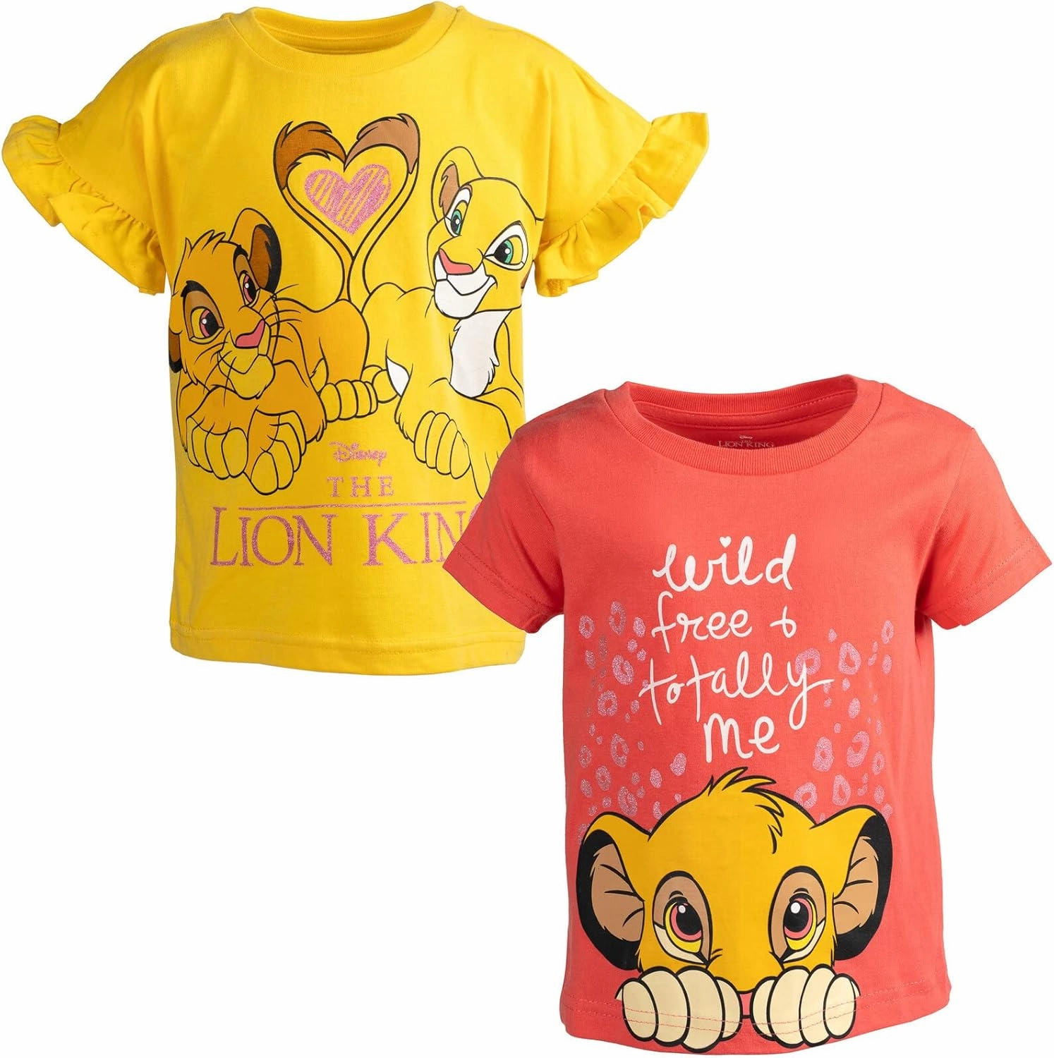 Disney Floral 2 Pack T-Shirts Infant to Big Kid Sizes (12 Months - 14-16)