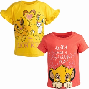 Disney Floral 2 Pack T-Shirts Infant to Big Kid Sizes (12 Months - 14-16)