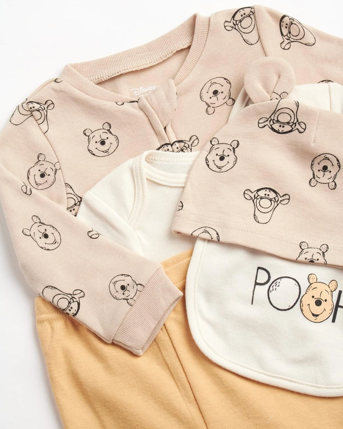 Disney Newborn Baby Boys Girls 7 Piece Layette Gift Set: Mickey Mouse, Winnie the Pooh & Minnie Mouse, 0-6M
