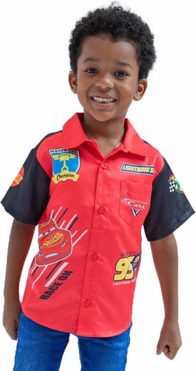 Disney Toy Story Mickey Mouse Cars Nightmare Before Christmas Button Down Shirt Toddler to Big Kid