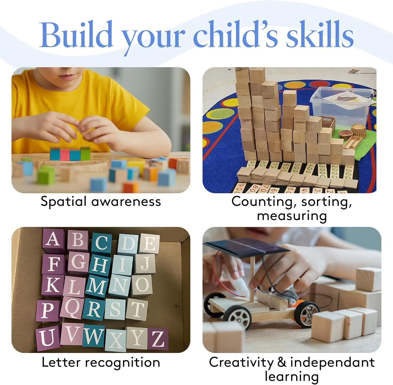DIY Wood Cubes 1-1/4-inch, Pack of 100 Small Wooden Baby Blocks for Baby Shower, Wooden Blocks for Crafts, STEM, Building, and Blank Wooden Dice, by Woodpeckers