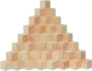 DIY Wood Cubes 1-1/4-inch, Pack of 100 Small Wooden Baby Blocks for Baby Shower, Wooden Blocks for Crafts, STEM, Building, and Blank Wooden Dice, by Woodpeckers