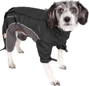 DOGHELIOS 'Blizzard' Full-Bodied Comfort-Fitted Adjustable and 3M Reflective Winter Insulated Pet Dog Coat Jacket w/ Blackshark Technology, Small, Black