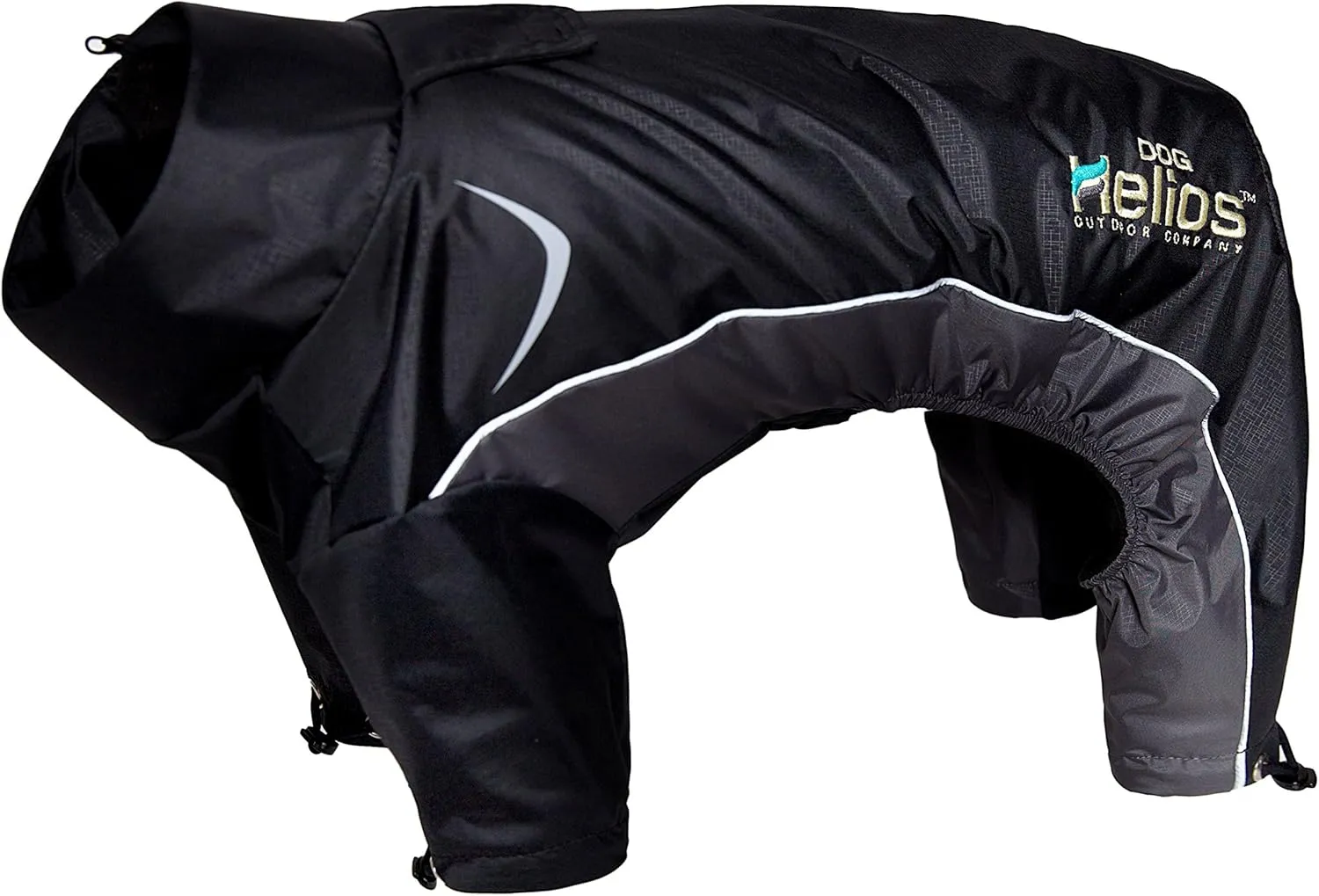 DOGHELIOS 'Blizzard' Full-Bodied Comfort-Fitted Adjustable and 3M Reflective Winter Insulated Pet Dog Coat Jacket w/ Blackshark Technology, Small, Black