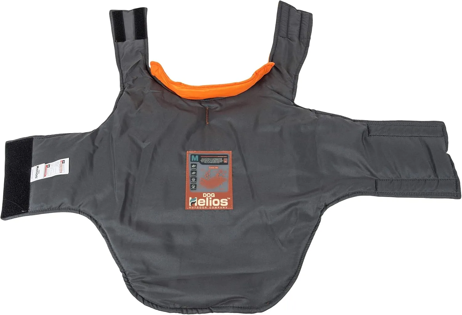 DOGHELIOS 'Hurricane-Waded' Plush Adjustable 3M Reflective Insulated Winter Pet Dog Coat Jacket w/ Blackshark technology, Large, Sporty Orange
