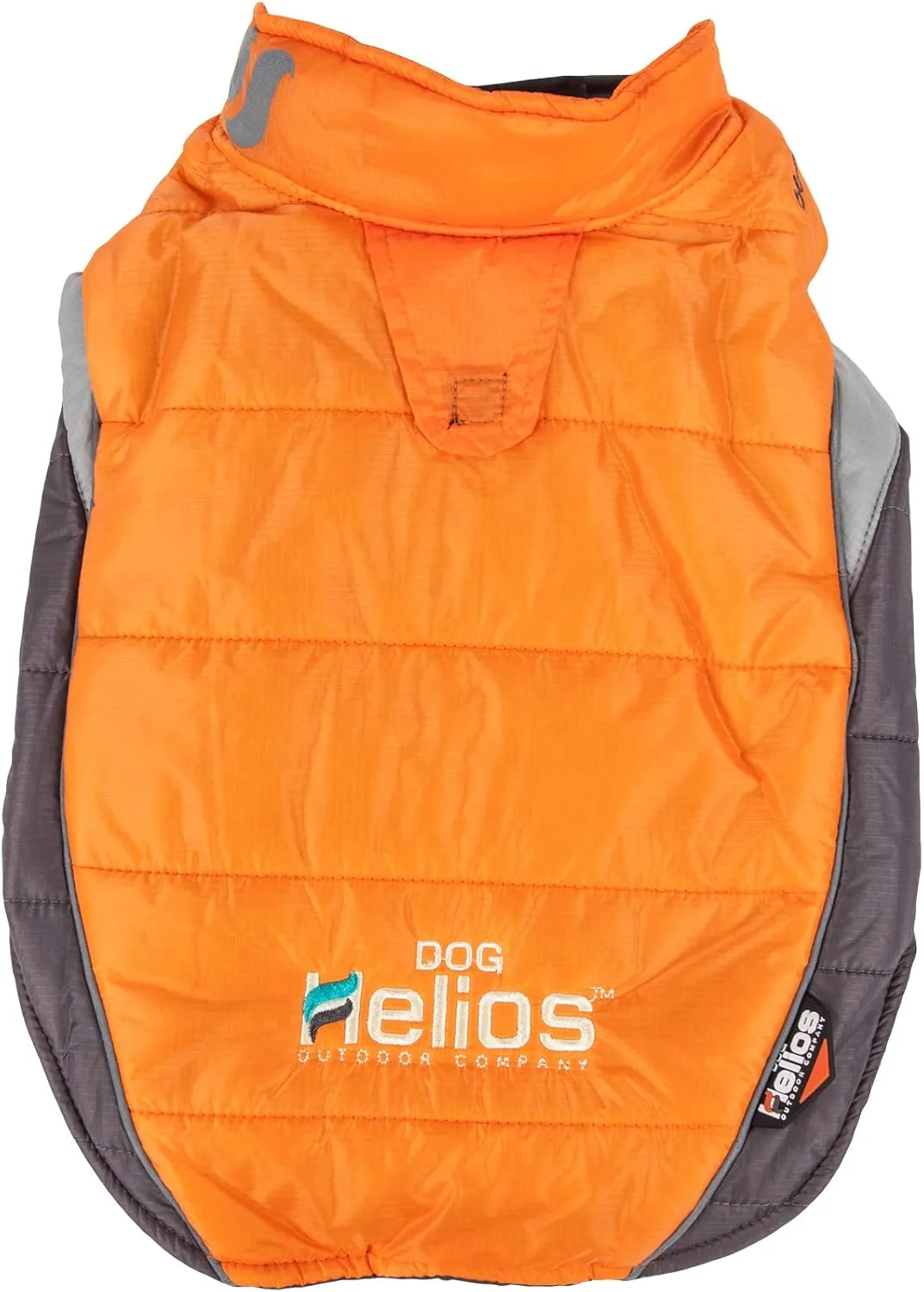DOGHELIOS 'Hurricane-Waded' Plush Adjustable 3M Reflective Insulated Winter Pet Dog Coat Jacket w/ Blackshark technology, Large, Sporty Orange