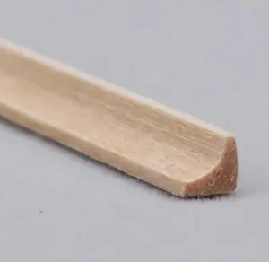 Dollhouse Miniature Wooden Corner Molding Trim, 0.2x0.2 inch, 12 inch Length, 10 Pack, 1:12 Scale
