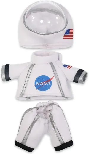 DolliBu Astronaut Dress Up Set for Teddy Bear Plush Toy - Astronaut Stuffed Animal Costume Outfit with Jacket, Helmet, and Pants, Create Cute NASA Space Toys for Kids With Clothes Dress Up Set - Small