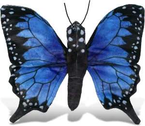 DolliBu Blue Butterfly Stuffed Animal - Huggable Butterfly Plush, Adorable Playtime Stuffed Plush Toy, Cute Wildlife Animal Cuddle Gifts, Super Soft Plush Doll Animal Toy for Kids, Adults - 12 Inch