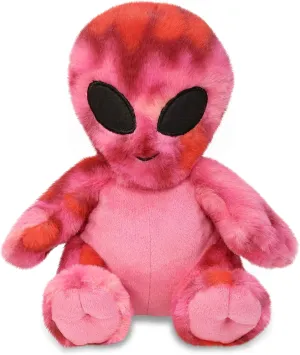 DolliBu Pink Tie-Dye Alien Super Soft Stuffed Animal, Cute Realistic Stuffed Animals for Girls, Boys, Adults Animal Gifts, Kids Nursery Decor for Newborn, Cuddly Soft Baby Plush Toys - 11 Inches